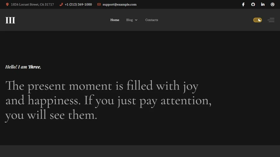 Astroid Three template for Joomla 6