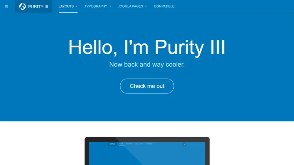 Purity III template for Joomla 6