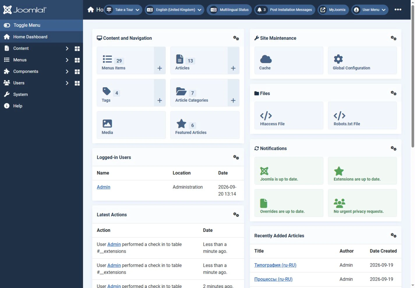 Customised dashboard
